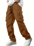 Veltora men's casual work pants with drawstring, multi pockets, suitable for summer, featuring European and American style.