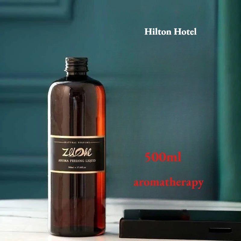 Veltora Hilton Star Hotel 500ml fragrance oil bottle with natural fresh perfume scent for deodorizing and lasting aroma.