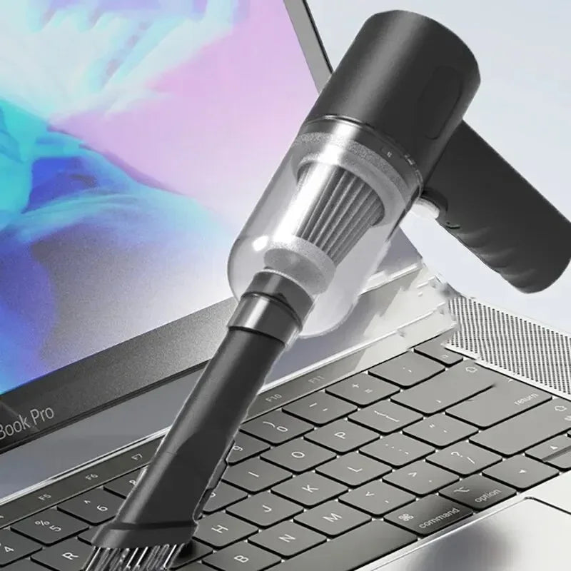 Veltora wireless car vacuum cleaner with USB charging, compact wet and dry portable cleaning appliance, 9000Pa suction power.