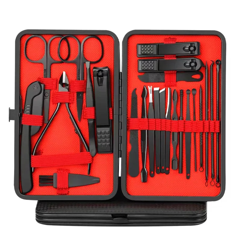 Veltora nail clipper set with manicure, pedicure, ear, and peeling knives for convenient beauty grooming tools.
