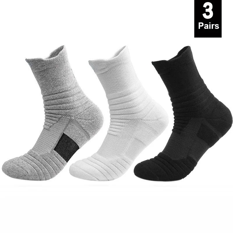 Veltora men's anti-slip football socks with breathable cotton material, short and long tube styles for soccer and basketball, size 39-45
