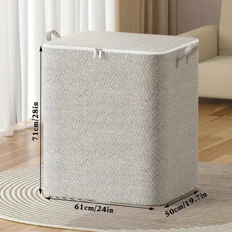 Veltora large capacity household storage bag made of non-woven material, ideal for quilts, clothing, and toys in closet or wardrobe.