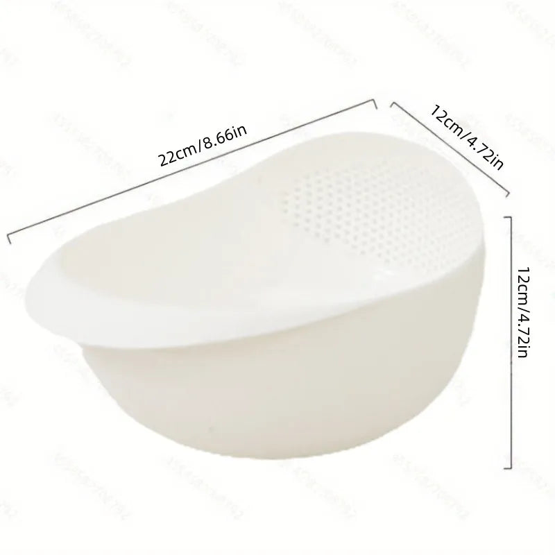 Veltora rice drainage basket and vegetable sieve, small kitchen tool for rinsing and draining fruits and vegetables efficiently.