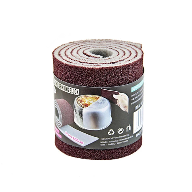 Veltora heavy-duty melamine sponge for cleaning motorcycle parts and kitchen surfaces, showing the scrubber's textured surface.
