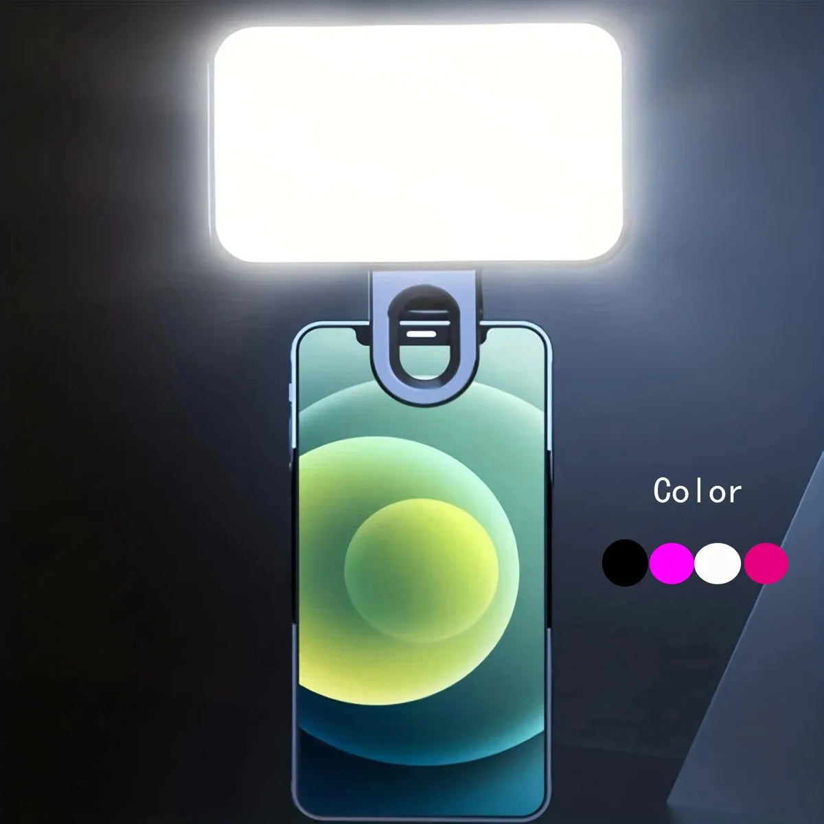 Veltora portable mini selfie fill light with adjustable brightness and 3 modes, clip-on design for mobile phones and computers.