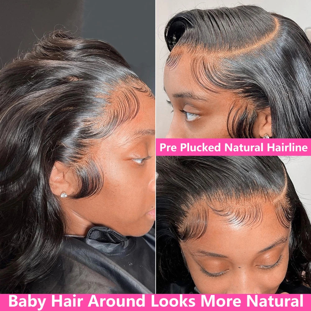 HD transparent 13x4 lace front wig by Veltora with body wave style, pre-plucked 360 lace frontal, 200 density, human hair for women