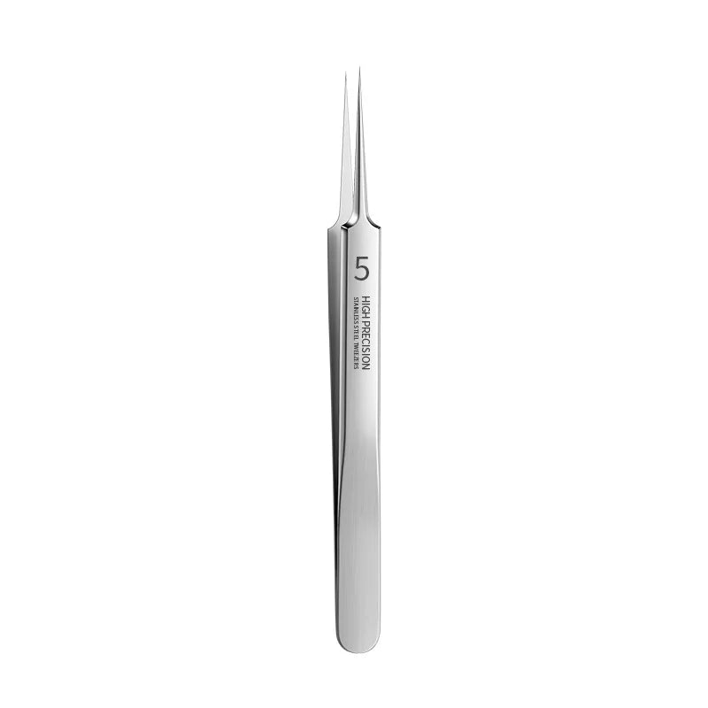 Veltora stainless steel blackhead removal tweezers with fine tips for extracting whiteheads and comedones during skincare.