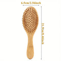 Veltora natural bamboo paddle comb with air cushion, anti-static, scalp massage, tangle-free design for real hair wigs.