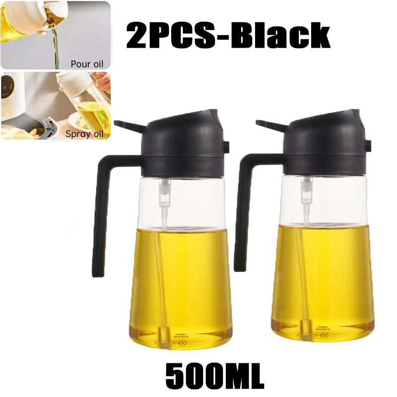 Veltora 200ml plastic oil spray bottle for BBQ and baking, with spray nozzle and oil brush, suitable for olive oil or vinegar.