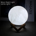 Veltora moon lamp LED night light with starry design, battery-powered, on stand, perfect for bedroom decor and kids' gift.