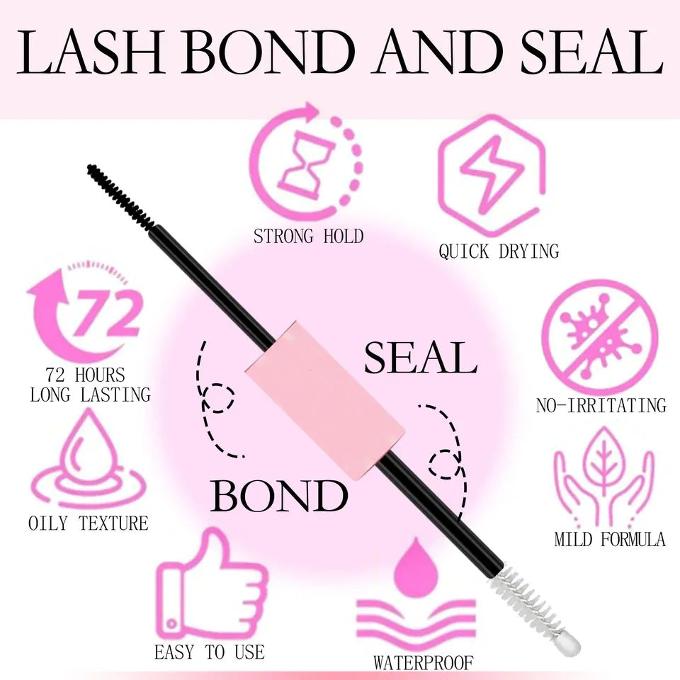 Veltora QIUNING Manga Lash Clusters Kit with Cat Lashes, lash bond, seal, and mixed eyelash extension tray on a white background.