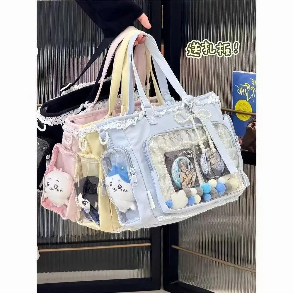 Veltora Ballet Girl large appetite Itabag with Japanese two-dimensional design, single shoulder crossbody bag for women.