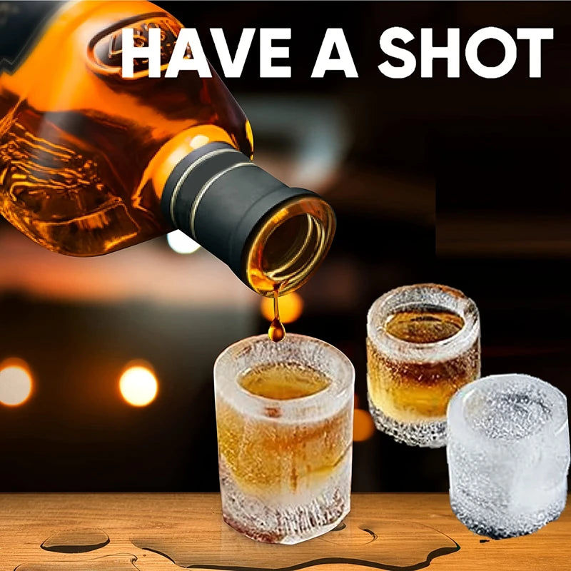 Veltora silicone ice cube mold tray with 4 skeleton-shaped ice cubes for Halloween and summer bar parties, perfect for cocktails and shots.