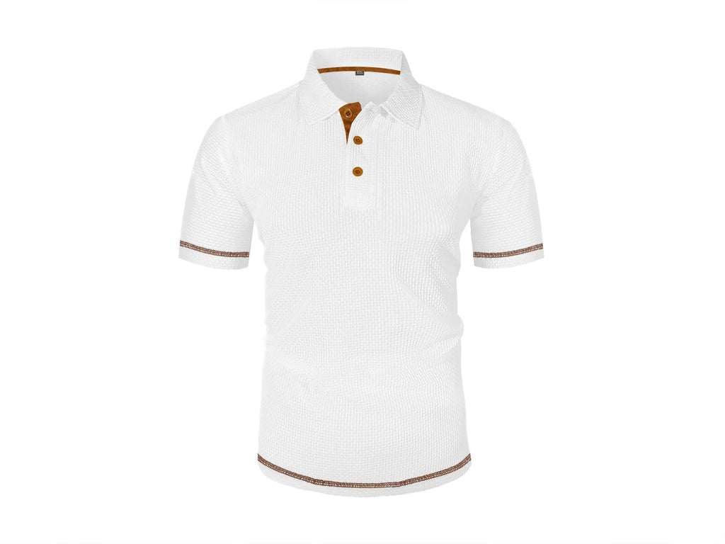 Veltora men's summer ice silk short-sleeved T-shirt with lapel, lightweight and breathable men's clothing top, casual style.
