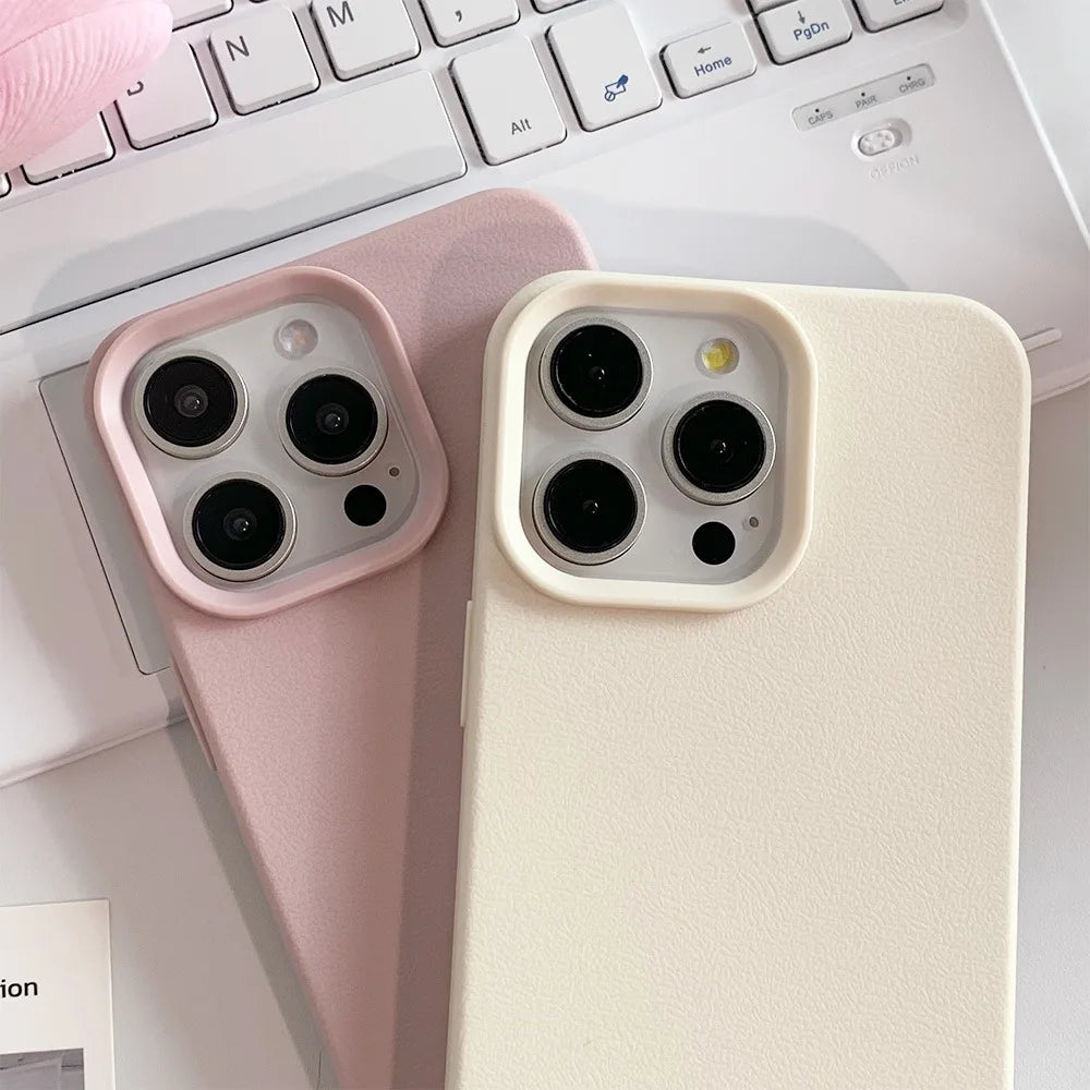 Veltora leather phone case for iPhone 17 Pro Max and 16, soft TPU shockproof cover with precise cutouts for buttons and ports.