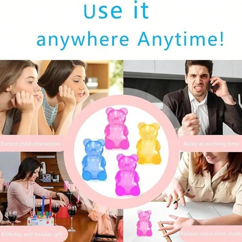 Veltora NEEDOH soft gummy bear fidget toy made of TPR, designed for sensory stress relief and fun for kids.