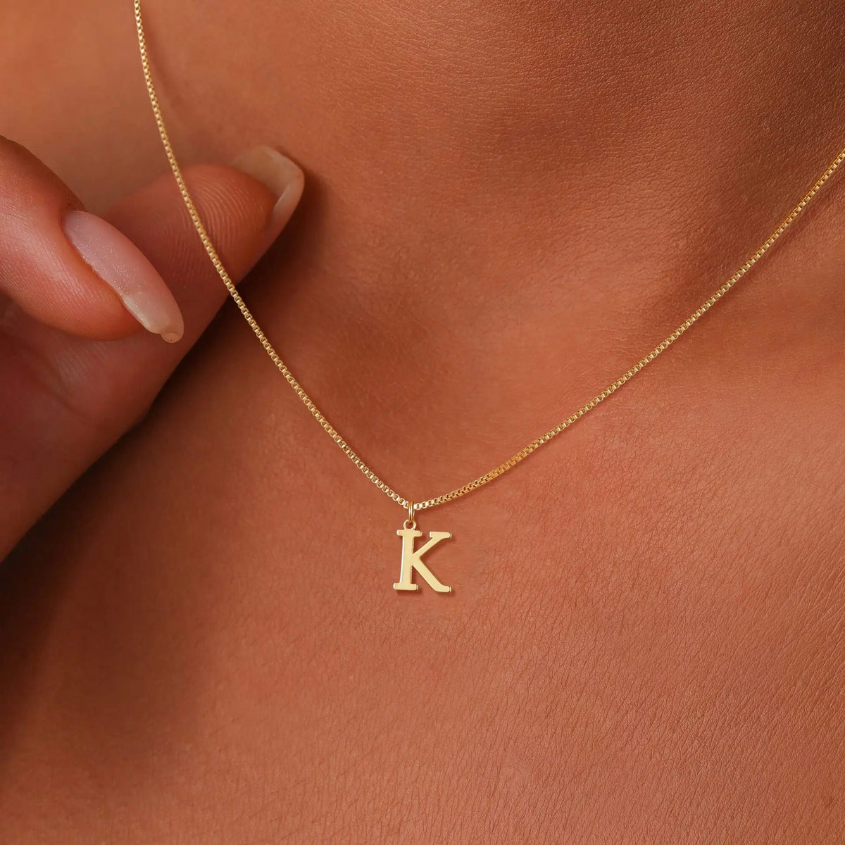 Gold-plated A-Z initial necklace by Veltora featuring a cute letter pendant on stainless steel chain for women.