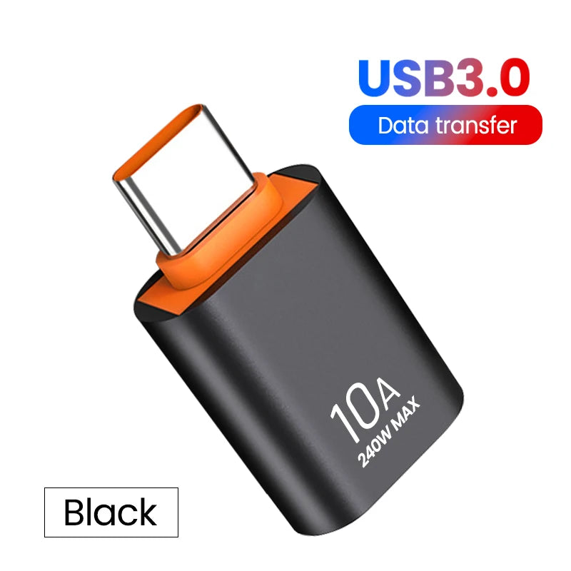 Veltora 10A OTG USB 3.0 to Type C adapter, USB female to Type C male for fast charging and data transfer on Xiaomi Samsung devices