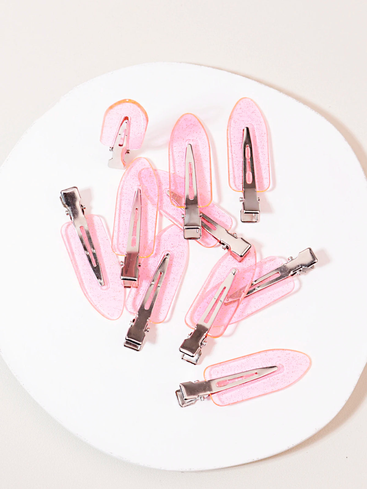 Set of 10 Veltora seamless transparent hair clips for girls, ideal for styling real hair and wigs, featuring makeup facial accessory clips.