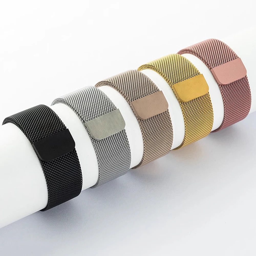 Veltora Milanese strap for Apple Watch Ultra and Series, 38mm to 49mm, stainless steel bracelet for iWatch models.