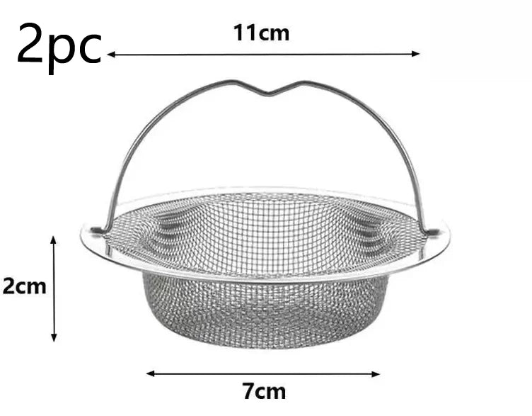Veltora stainless steel kitchen sink filter with hair and food residue catcher for effective drain protection in the kitchen.