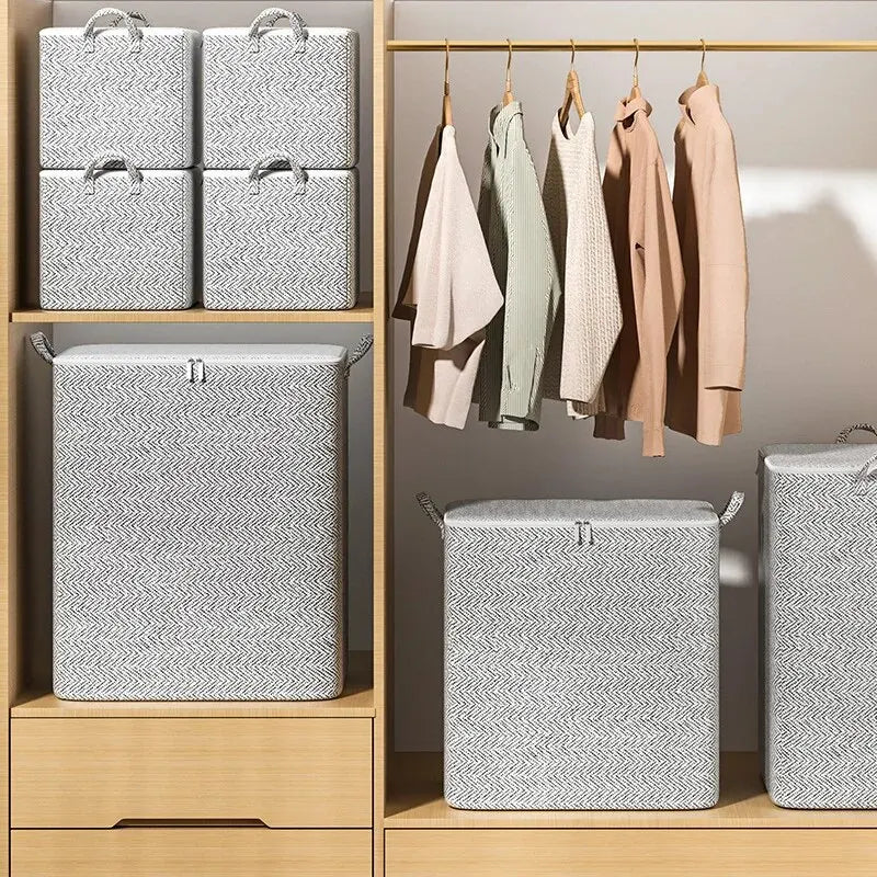 Large capacity Veltora non-woven storage bag for closet organization, suitable for quilts, clothing, and toys.