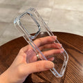 Veltora clear silicone phone case for iPhone with shockproof bumper, transparent back, and precise cutouts for models 7 to 16.