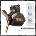 Veltora odorless DIY perfume airplane pilot bear car air freshener ornament with vent clip, decorative fragrant diffuser for men