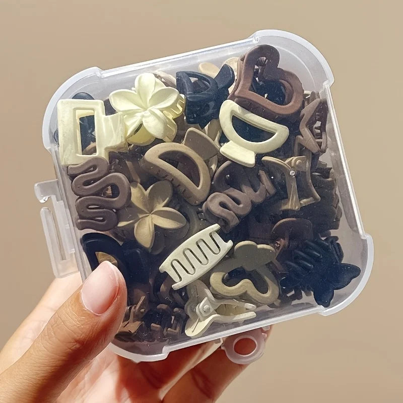Set of 5/10/20/30 beige small clips by Veltora, cute girl accessories for daily wear, special occasions, or travel gifts.