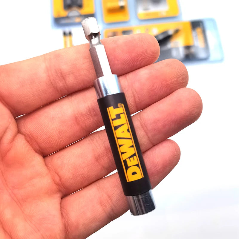 Veltora DEWALT tool accessories cross slotted and PH2 screwdriver bits with silver and yellow ring sleeve extension rods in various lengths