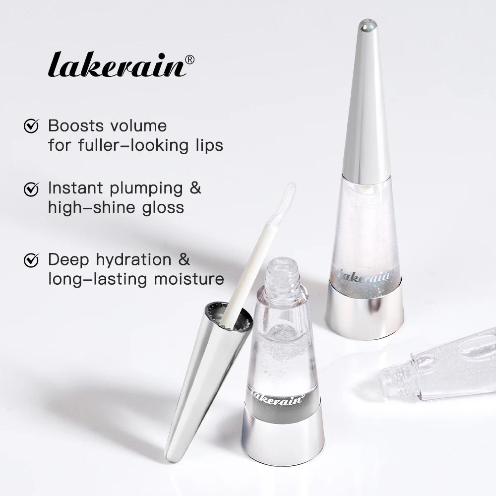 Veltora Lakerain Lip Plumper with deep hydration, high-shine gloss, and a voluminous finish on smooth, moisturized lips.