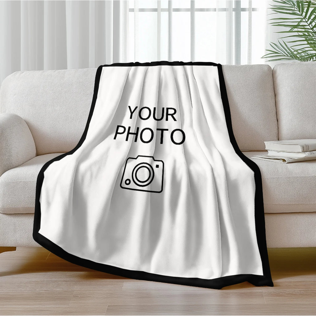 Veltora personalized custom blanket with picture and text, soft gift blanket for children, parents, lovers, and friends.