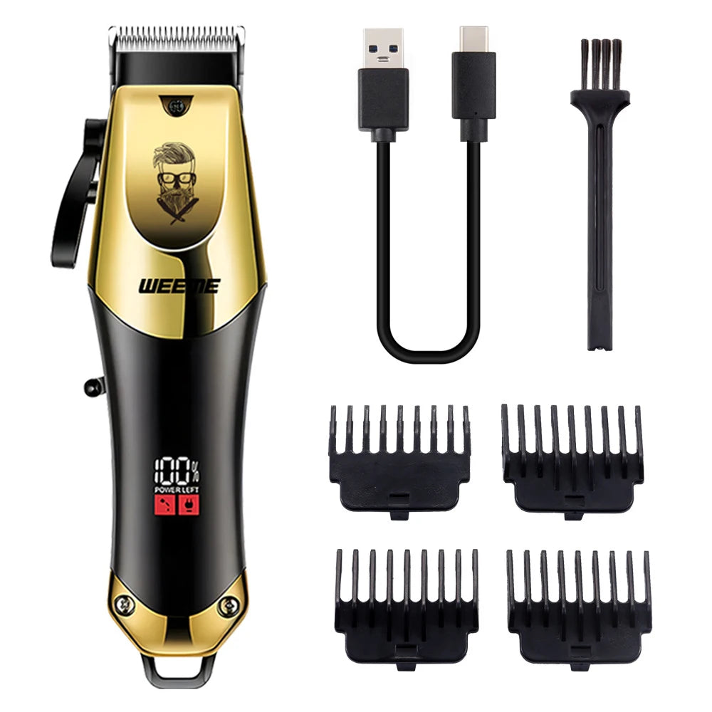 Veltora T9 Vintage men's electric hair clipper and beard trimmer with nose hair trimmer kit, rechargeable and suitable for grooming.