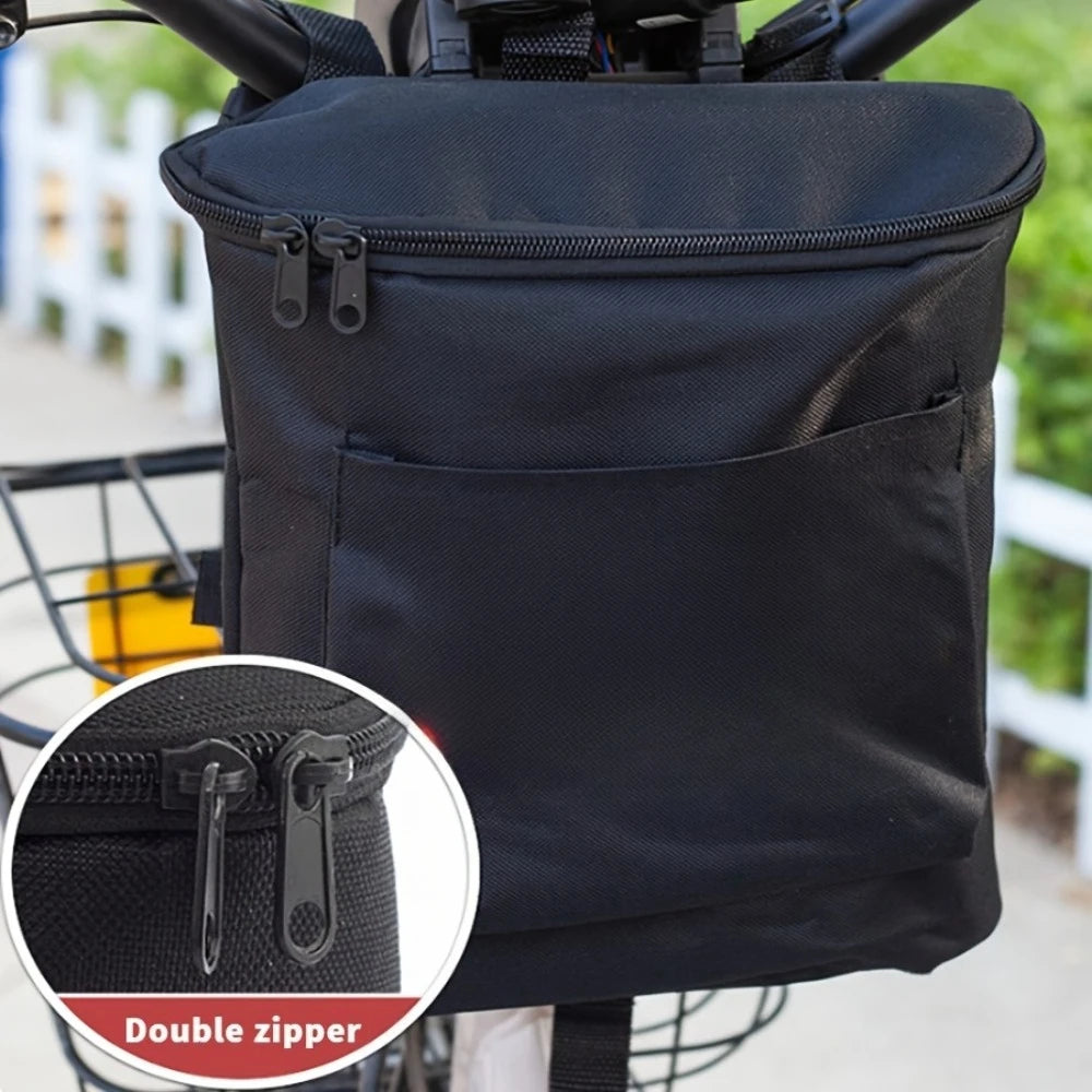 Veltora large capacity Oxford cloth handlebar bag with removable storage, suitable for motorcycles and electric vehicles.