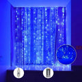 Veltora Christmas fairy curtain lights with USB, 8 lighting modes, remote control, ideal for home, bedroom, and wedding décor