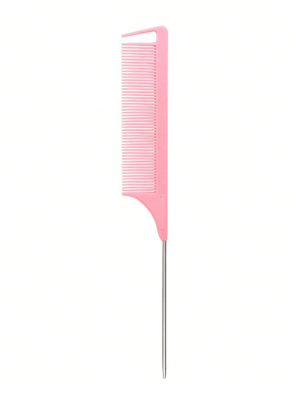 Veltora stainless steel pointed tail hair comb for styling real hair wigs, with fine teeth for precise parting and detangling.