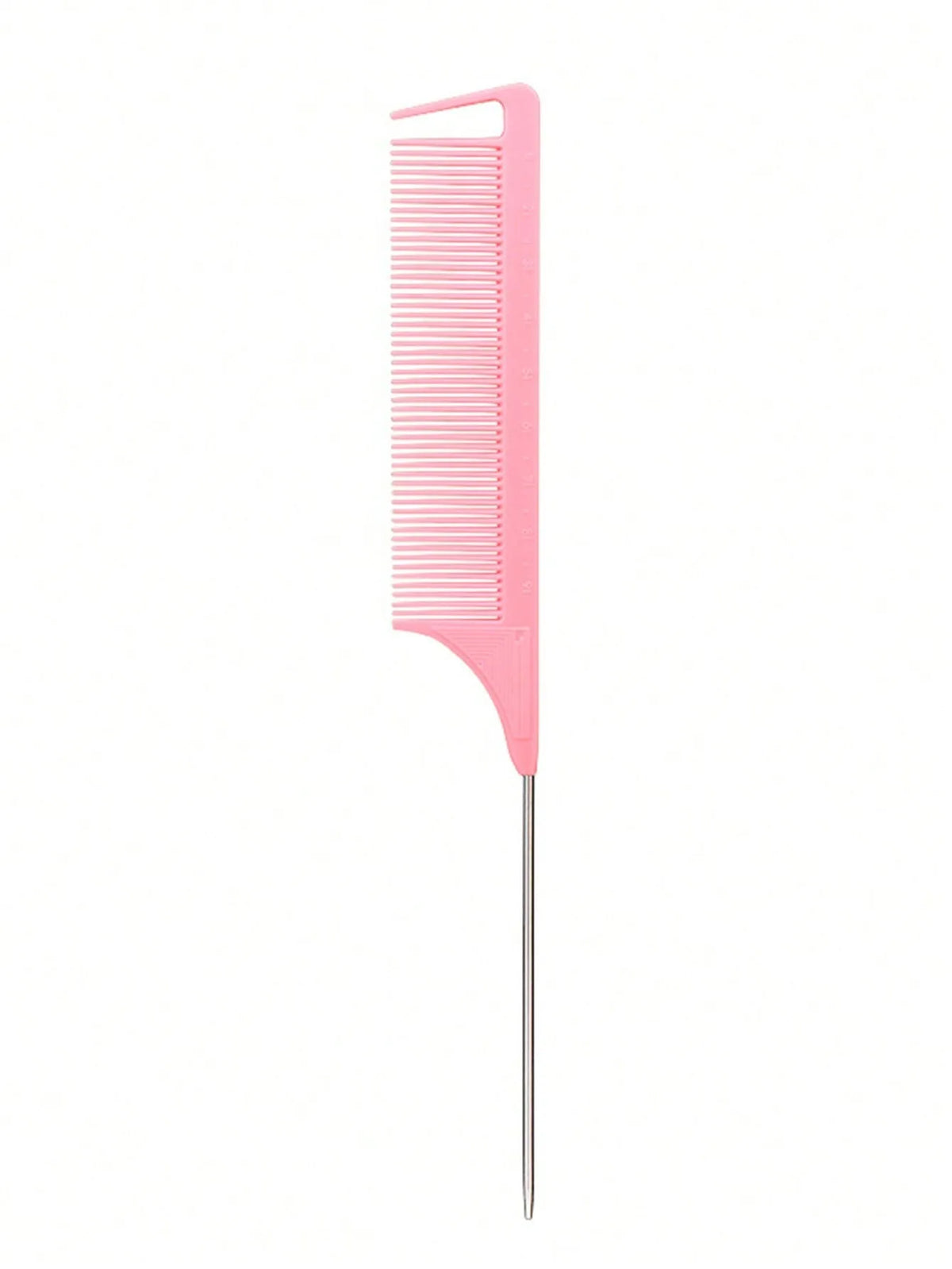 Veltora stainless steel pointed tail hair comb for styling real hair wigs, with fine teeth for precise parting and detangling.