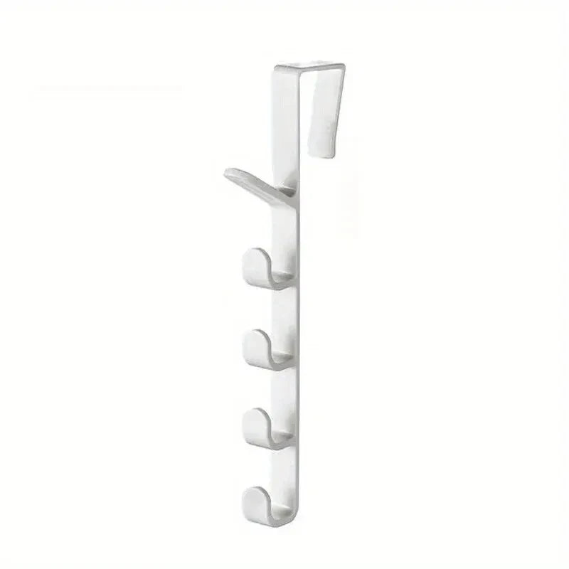 Veltora bedroom door hanger clothes rack with hooks for purses, bags, and home storage, made of durable plastic.