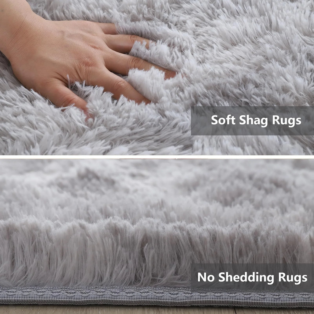 Veltora VIKAMA ultra-soft puffy rug in pink, cozy indoor floor mat for bedroom or nursery, children’s room decor.