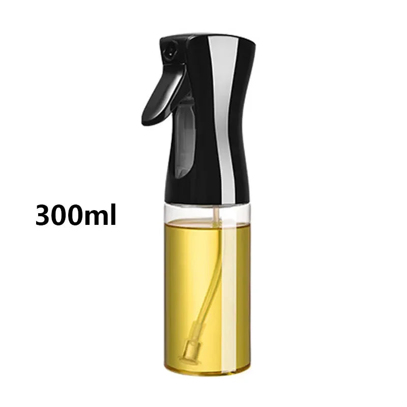Veltora 200ml plastic oil spray bottle for BBQ and cooking, with a spray nozzle and oil brush for baking and vinegar use