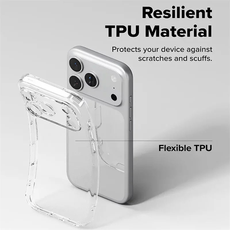 Veltora ultra thin clear TPU phone case for iPhone models 11 to 18, transparent silicone cover with precise cutouts.