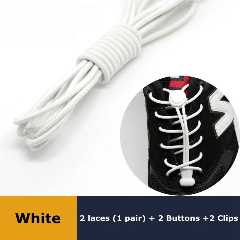 Veltora elastic no-tie sneaker shoelaces with locking mechanism, stretchable round rubber laces for easy slip-on shoes