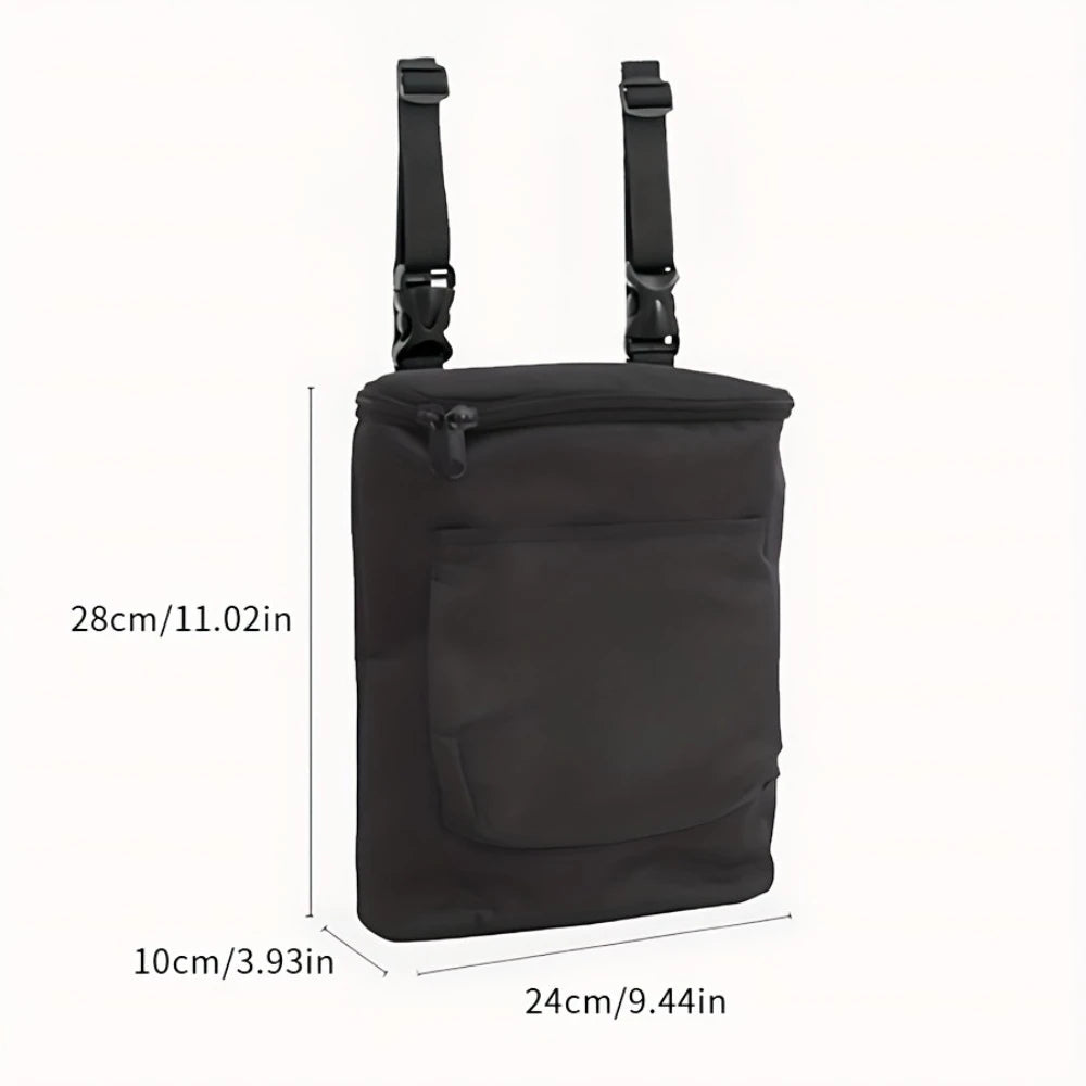 Veltora large capacity Oxford cloth handlebar bag for motorcycles and electric vehicles, removable storage with secure straps