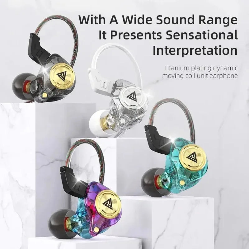 Veltora QKZ AK3 FiLe wired earphones with microphone, HiFi sound, noise cancelling, bass, sport and gaming earbuds.
