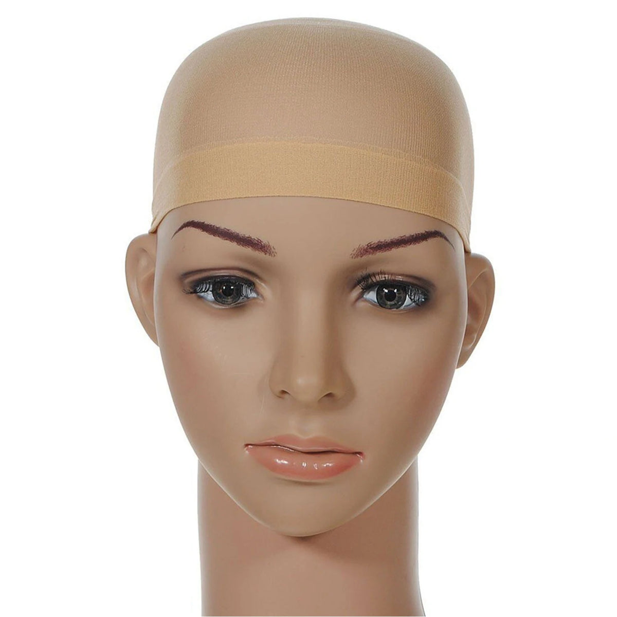 Veltora wig caps and hair nets in stretch mesh, 2, 10, 12, or 20 pack, for making wigs, free size, stockinette style.