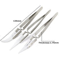 Veltora ceramic straight tip electronic soldering tweezers with anti-static, acid-resistant, precision chuck design for delicate soldering tasks.