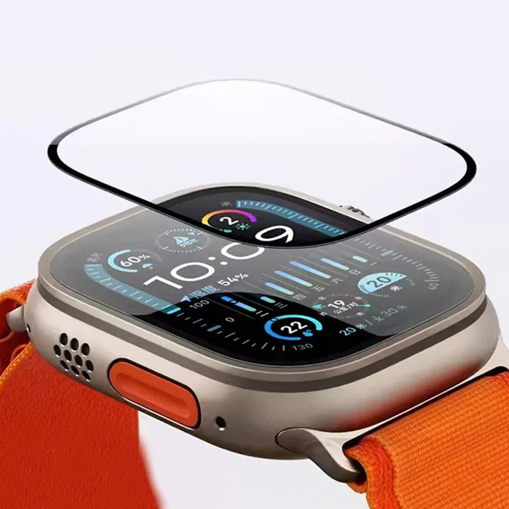 Veltora screen protector for Apple Watch Series 4-9, 40mm to 49mm, ultra-2 3D film accessory, not tempered glass.
