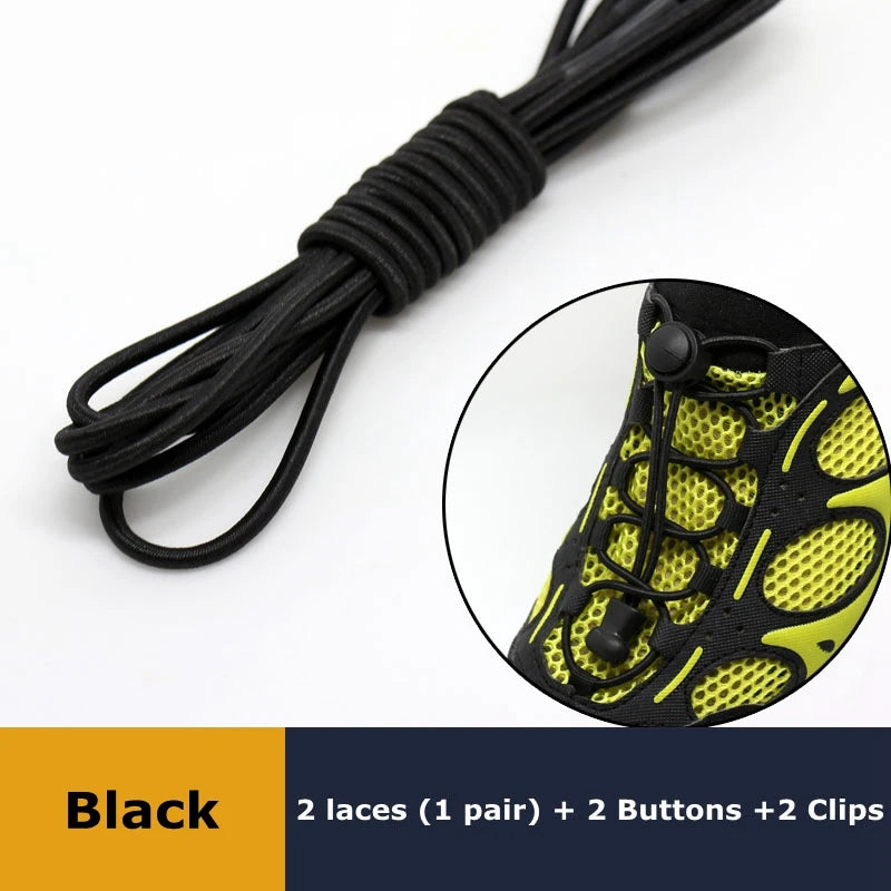 Veltora elastic no-tie sneaker shoelaces with locking stretch rubber round shoestrings for easy, quick fastening.