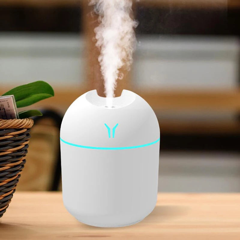 Veltora 250ML USB mini air humidifier and essential oil diffuser with LED color lamp, ultrasonic mist maker for home or car use