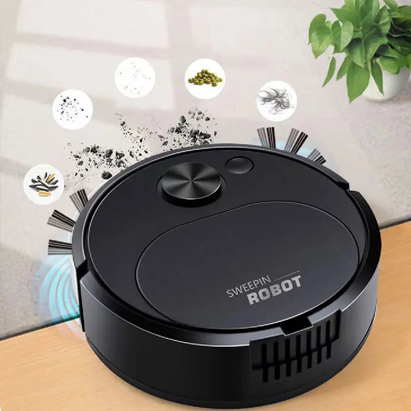 Veltora USB sweeping robot vacuum cleaner with mopping, 3-in-1 wireless design, 1500Pa suction for home and office floor cleaning